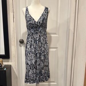 Joe Fresh White and Blue Midi Dress